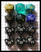 Dice : Dice - 20D - ZZ Group Misc Chessex 8 Class Photo - FA collection buy Dec 2010